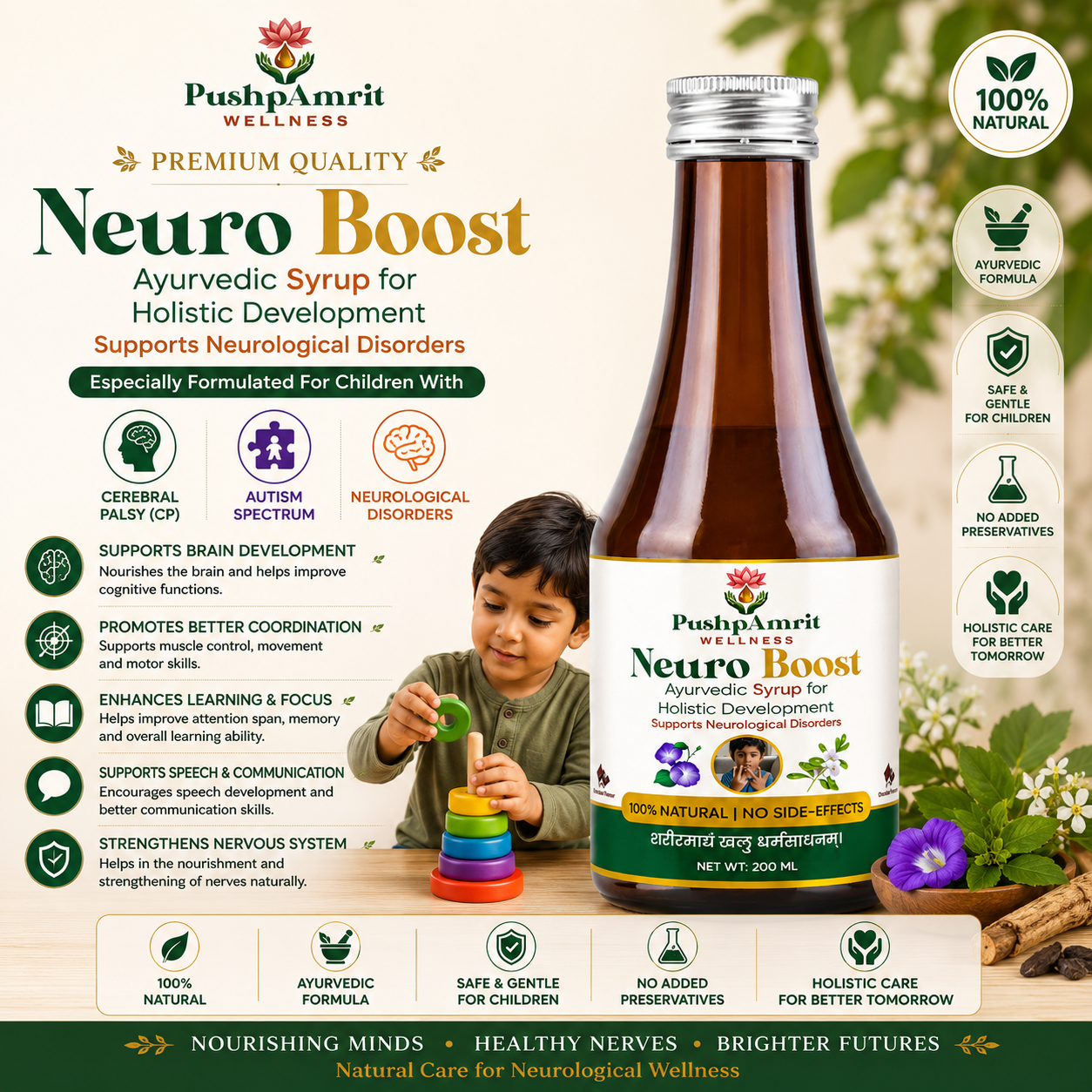 NeuroBoost Syrup — Liquid Neurodevelopmental & Cognitive Formula for Kids