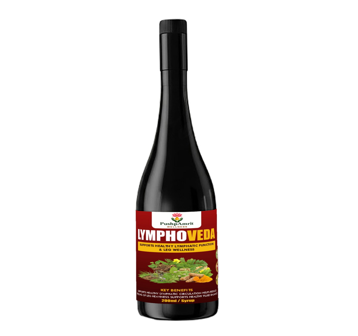 LymphoVeda Syrup: Ayurvedic Herbal Formula for Healthy Lymphatic Function & Leg Wellness